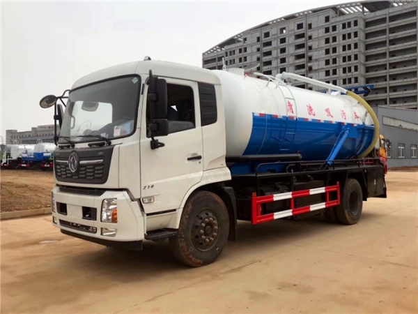 東風(fēng)天錦14方 清洗吸污車(chē)一體罐